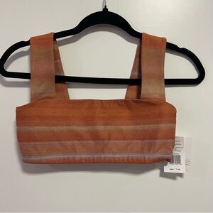 Beyond Yoga SoftMark Squared Bra Ombre Sunset Longline Crop Size S NWT